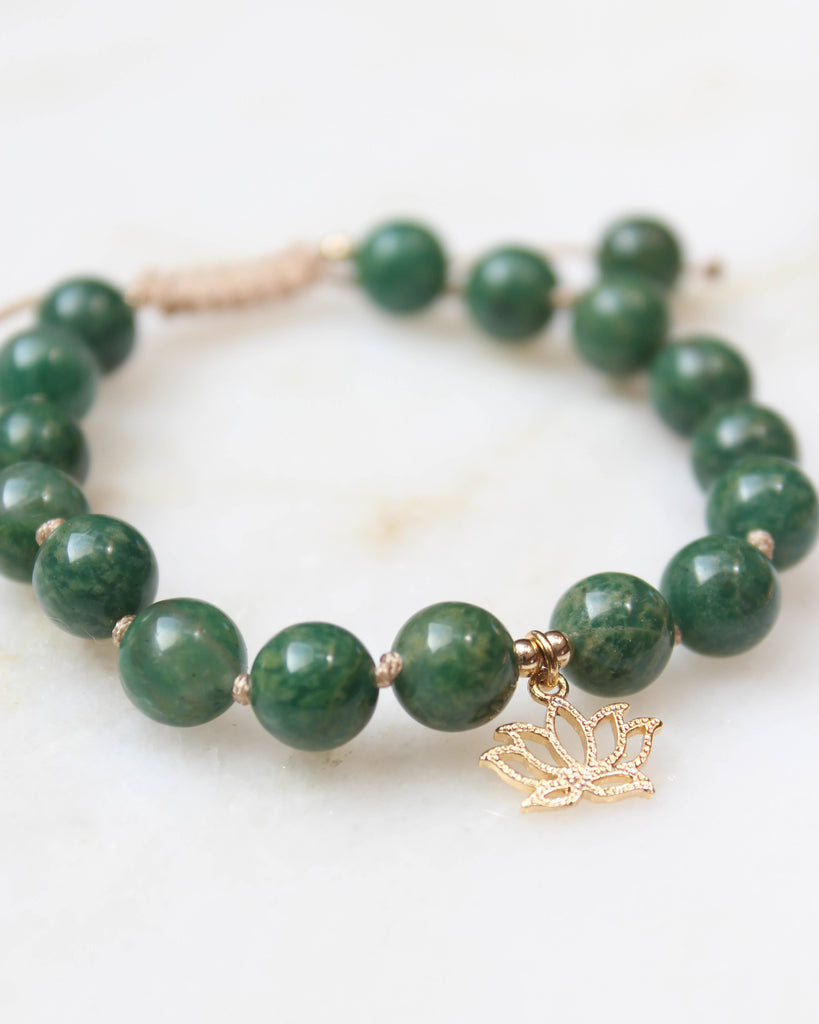 Balance Mala Bracelet | African Jade - mylittlemantra