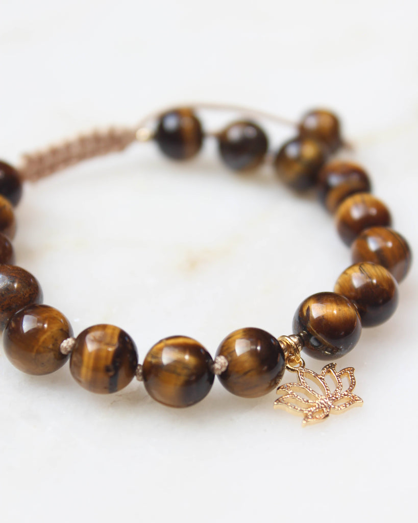 Guardian Mala Bracelet | Tiger Eye - mylittlemantra