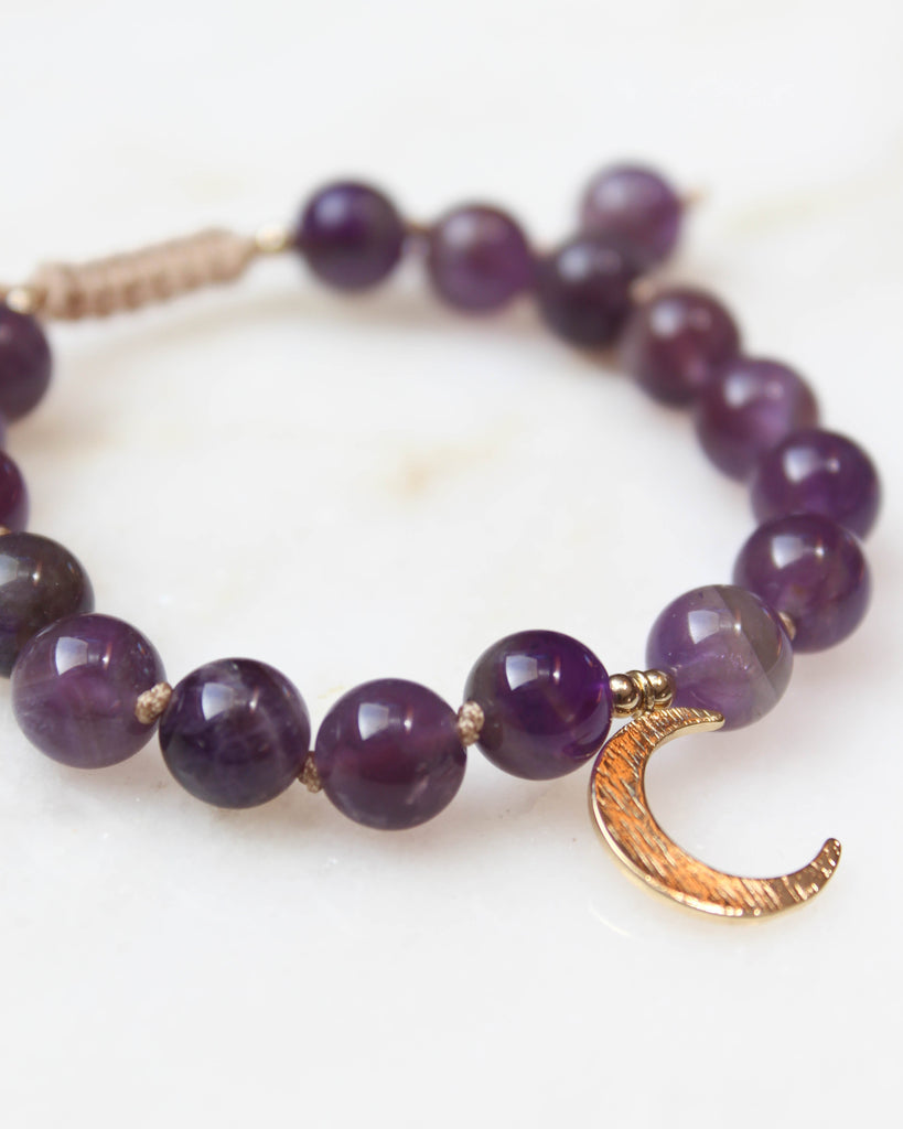 Manifestation Mala Bracelet | Amethyst - mylittlemantra