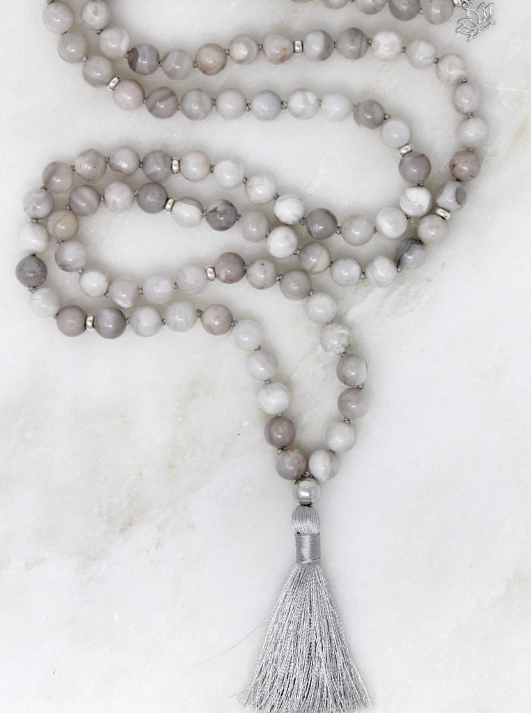 TARA MALA | Crazy Laced Agate for confidence and joy. - mylittlemantra